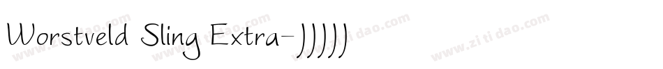 Worstveld Sling Extra字体转换